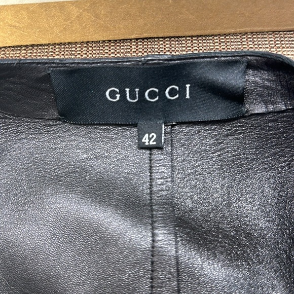 RARE Gucci Tom Ford Era Black Leather Jacket FW 90s - Picture 11 of 11